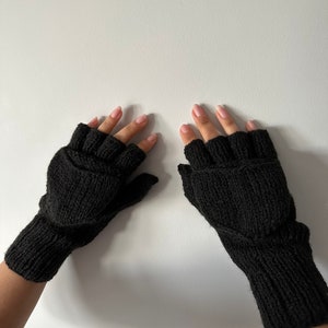 Hand Knitted Cable %100 Handmade-Fingerless Glove -Arm Warmers, Wool Blend-Woollen Fairisle Handwarmer Gloves - Autumn/Winter Warmers