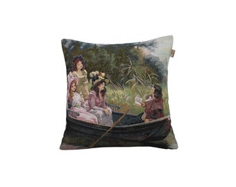 Versailles Decor - French home decor -Romeo & Juliet- François - Boucher Painting - Gobelin Throw Pillow  - Belgian Tapestry Pillow Cover