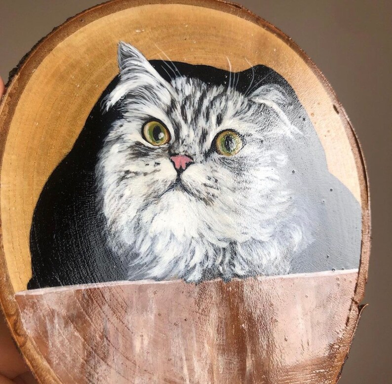 Wood Slice Painting Wood Slice Art Hand Painted Wood Slice Etsy