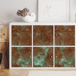 Ikea Kallax Expedit Decal \ Green Rust \ Rack Sticker \ Removable Decal \ Peel and Stick \  Ikea Vinyl Decal
