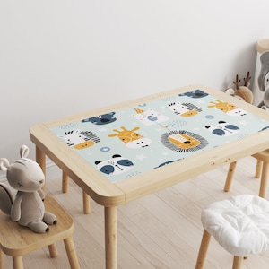 Ikea Flisat Table Decal \ Safari Animals \ Table Sticker \ Removable Decals \ Peel and Stick \ Ikea Vinyl Decal