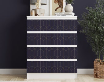 Ikea Malm Decal \ Art Nouveau \ Dresser Sticker \ Removable Decal \ Ikea Dresser Stickers \ Malm Decal \ Ikea Vinyl Decal