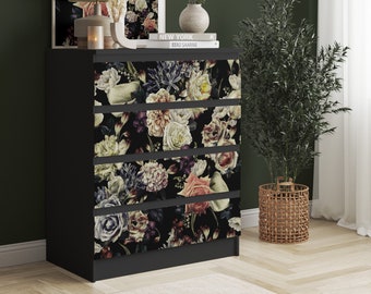 Ikea Malm Decal \ Bouquet \ Dresser Sticker \ Removable Decal \ Ikea Dresser Stickers \ Malm Decal \ Ikea Vinyl Decal