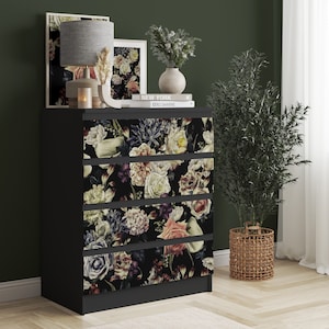 Ikea Malm Decal \ Bouquet \ Dresser Sticker \ Removable Decal \ Ikea Dresser Stickers \ Malm Decal \ Ikea Vinyl Decal