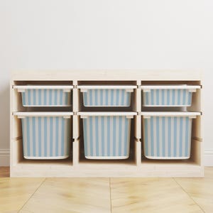 Storage Sticker For Ikea Trofast, Decals For Storage Inserts Ikea Trofast, Blue Stripes For Trofast, Ikea Hack, Removable Stickers