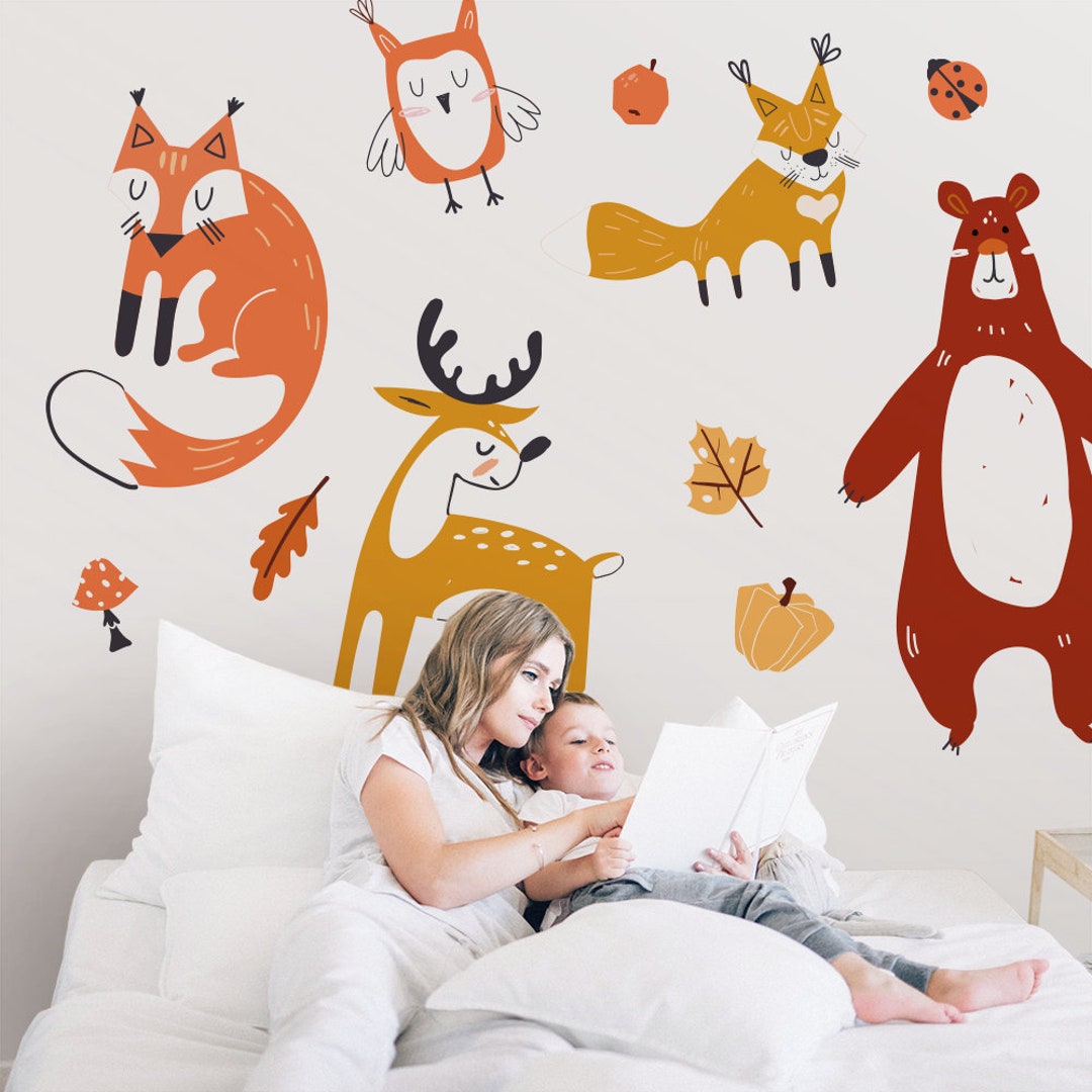 Cute Forest Animals \ Wall Decal \ Removable Wall Stickers\ Self ...