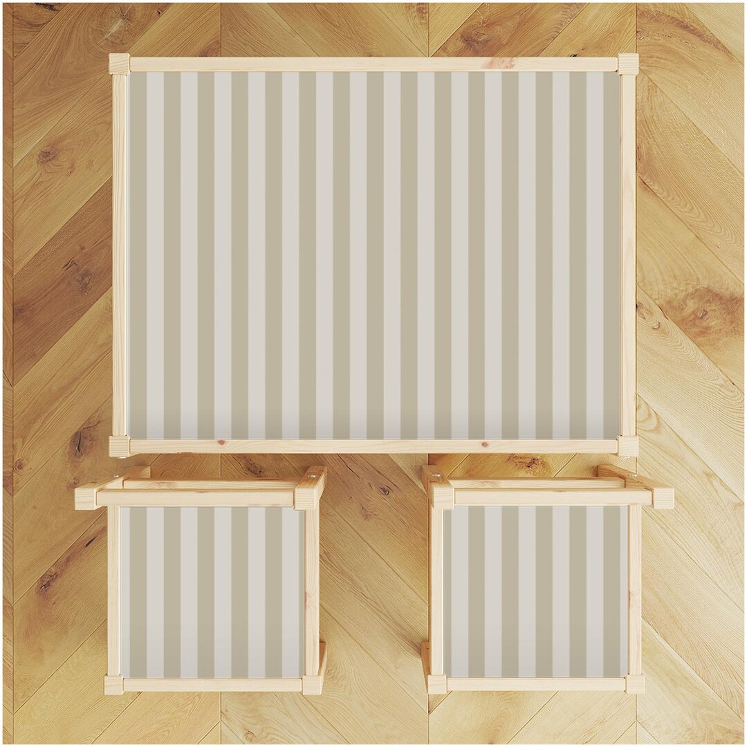 Table Sticker Beige Ikea Latt Table Sticker, Beige Stripes, Neutral Kids Table Vinyl Decal ...