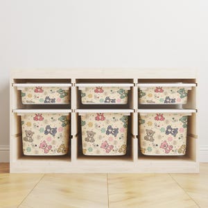 Storage Sticker For Ikea Trofast, Decals For Storage Inserts Ikea Trofast, Teddy Bears Sticker For Trofast, Ikea Hack, Removable Stickers