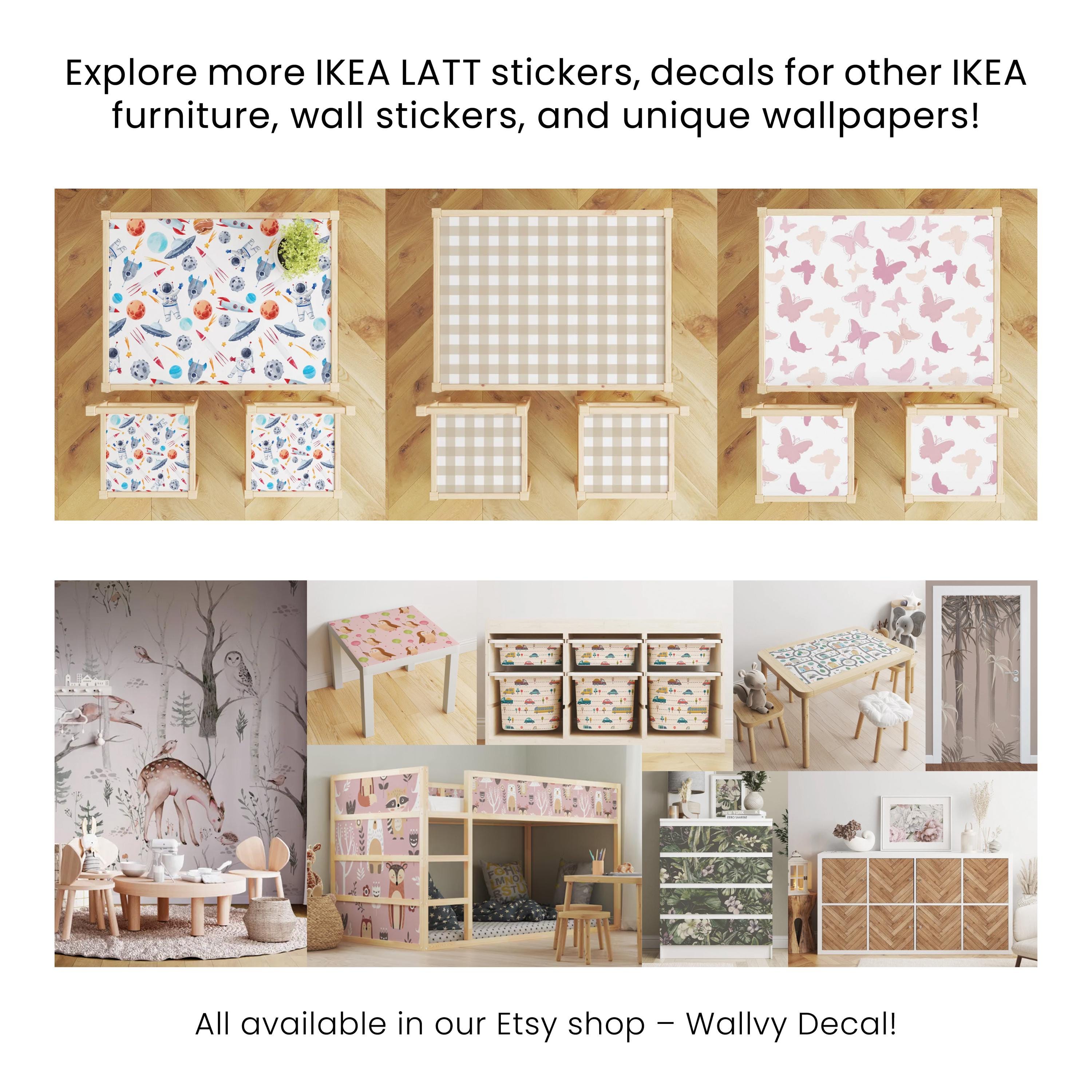 Kids Fun - Adesivo da tavolo per bambini, facile da pulire, compatibile solo con tavolo IKEA Latt (città e strade