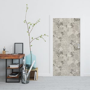 Newspaper Loft Industrial Door Decal \ Door Sticker \ Peel and Stick Vinyl Sticker \ Removable Decal \ Home Decor