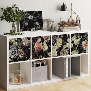 Ikea Kallax Expedit Decal \ Vintage Floral \ Rack Sticker \ Removable Decal \ Peel and Stick \  Ikea Vinyl Decal