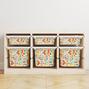 Storage Sticker For Ikea Trofast, Decals For Storage Inserts Ikea Trofast, Colorful Animals For Trofast, Ikea Hack, Removable Stickers