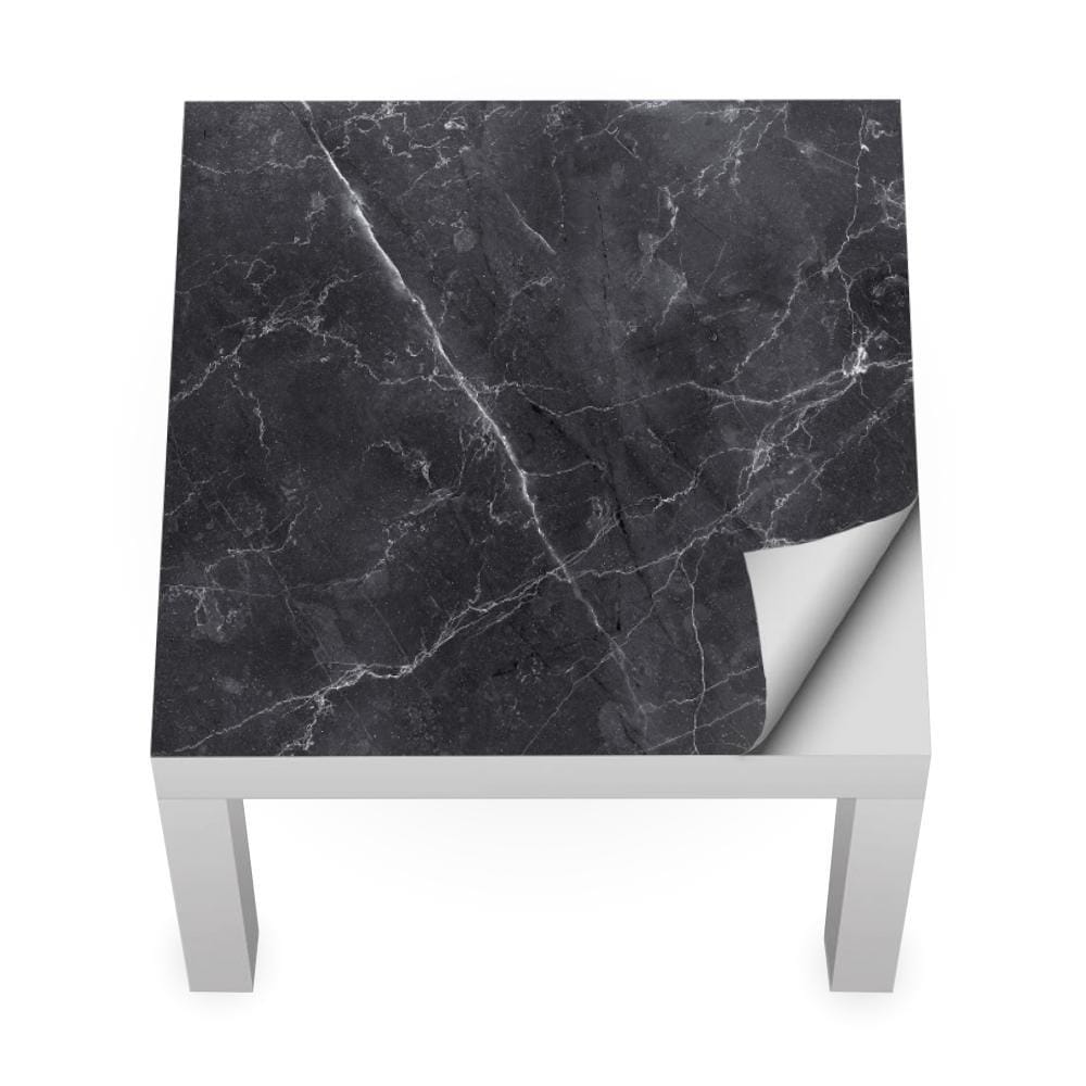 Table Sticker Deco Sticker for IKEA LACK Table, Black Marble, Elegant Stone Texture ...