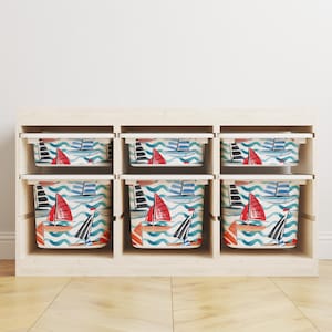 Storage Sticker For Ikea Trofast, Decals For Storage Inserts Ikea Trofast, Boats Sticker For Trofast, Ikea Hack, Removable Stickers