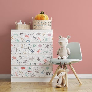 Ikea Malm Decal For Kids \ Letters \ Dresser Sticker \ Removable Decal \ Ikea Dresser Stickers \ Malm Decal \ Ikea Vinyl Decal