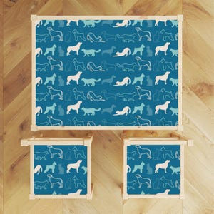 Ikea LATT Table and Chairs Decals \ Playful Pet Silhouettes \ Table Sticker \ Removable Furniture Decals \ Peel and Stick \Ikea Vinyl Decal