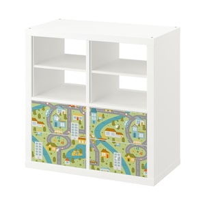 Suburban Roads Playmat Ikea Kallax Drawers Sticker, Removable Decal, Ikea Vinyl Decal, Kids Room Decor, Fun City Map Furniture Makeover