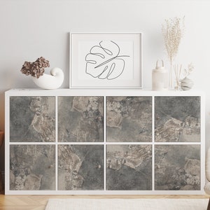 Ikea Kallax Expedit Decal \ Dark Stone \ Rack Sticker \ Removable Decal \ Peel and Stick \  Ikea Vinyl Decal