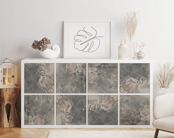 Ikea Kallax Expedit Decal \ Dark Stone \ Rack Sticker \ Removable Decal \ Peel and Stick \  Ikea Vinyl Decal