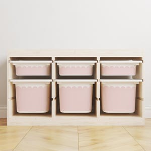 ラベンダーのIKEA Trofastステッカー、ソフトパープルの収納ボックス用