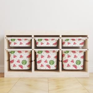 Storage Sticker For Ikea Trofast, Decals For Storage Inserts Ikea Trofast, Watercolor Watermelons Decal For Trofast, Removable Stickers