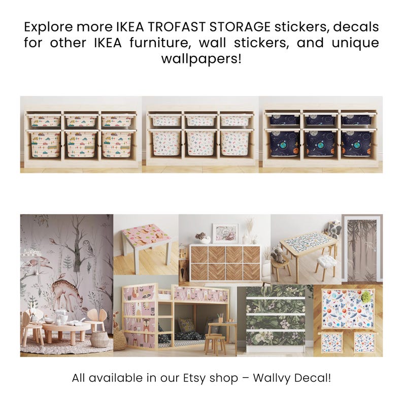 Storage Unit Sticker Storage Sticker for Ikea Trofast, Decals for Storage Inserts Ikea ...