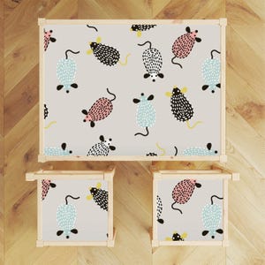 Ikea LATT Table and Chairs Decals \ Abstract Mouse \ Table Sticker \ Removable Furniture Decals \ Peel and Stick Decals \ Ikea Vinyl Decal