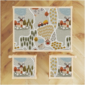 Ikea LATT Table Sticker, Small Farm, Waterproof Vinyl Decal, Kids Room Decor, Peel and Stick Vinyl, Playroom Table Makeover