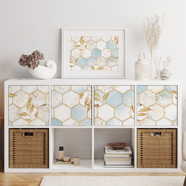 Ikea Kallax Expedit Decal \ Honeycomb \ Rack Sticker \ Removable Decal \ Peel and Stick \  Ikea Vinyl Decal