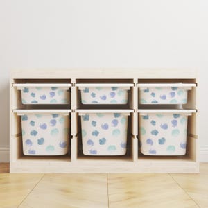 Storage Sticker For Ikea Trofast, Decals For Storage Inserts Ikea Trofast, Watercolor Dots For Trofast, Ikea Hack, Removable Stickers