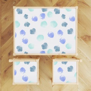Ikea LATT Table and Chairs Decals \ Watercolor Dots \ Table Sticker \ Removable Furniture Decals \ Peel and Stick \ Ikea Vinyl Decal