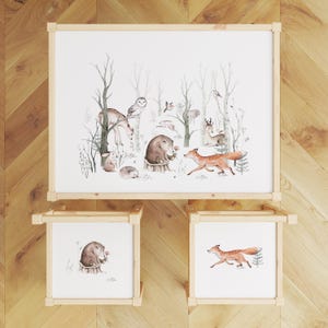 Ikea LATT Table and Chairs Decals, Forest Animals Watercolor Scene, Woodland Theme for Kids, Peel and Stick Vinyl, Playroom Table Makeover