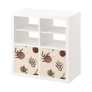 Branches and Circles IKEA KALLAX Drawers Sticker, Removable Decal, IKEA Vinyl Decal, Minimalist Boho Decor, Earthy Tones Furniture Makeover