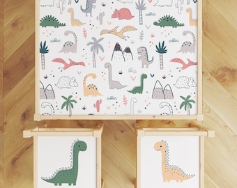 Ikea LATT Table and Chairs Decals \ Cute Dinos \ Table Sticker \ Removable Furniture Decals \ Peel and Stick Decals \ Ikea Vinyl Decal