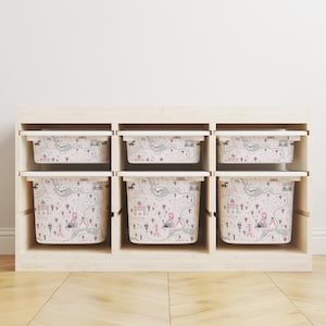 Storage Sticker For Ikea Trofast, Decals For Storage Inserts Ikea Trofast, Pink Castle Decal For Trofast, Ikea Hack, Removable Stickers