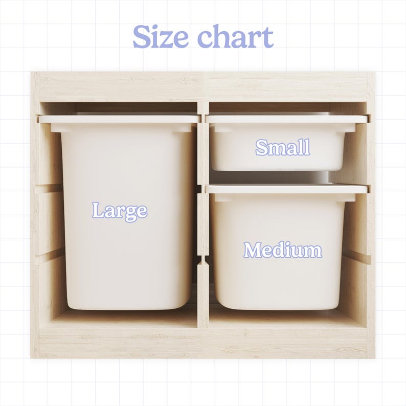 Storage Unit Sticker Storage Sticker for Ikea Trofast, Decal for Storage Inserts Ikea ...