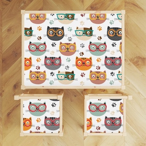 Ikea LATT Table and Chairs Decals \ Hipster Cats \ Table Sticker \ Removable Furniture Decals \ Peel and Stick \Ikea Vinyl Decal