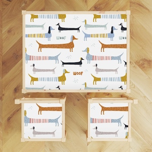 Ikea LATT Table and Chairs Decals \ Abstract Dachshund \ Table Sticker \ Removable Furniture Decals \ Peel and Stick \Ikea Vinyl Decal