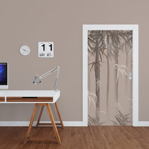 Palm Tree Door Decal \ Door Sticker \ Peel and Stick Vinyl Sticker \ Removable Decal \ Home Decor