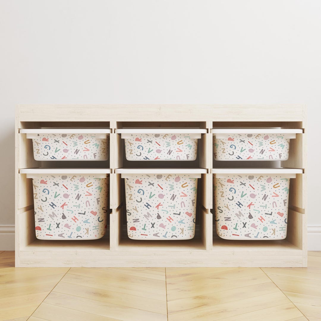 Ikea Trofast用収納ステッカー、Ikea Trofast収納インサート用デカール
