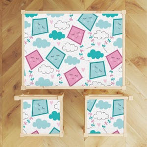 Ikea LATT Table and Chairs Decals \ Kites in the Sky \ Table Sticker\ Removable Furniture Decals \ Peel and Stick Decals\ Ikea Decal