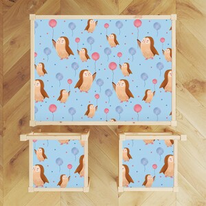 Ikea LATT Table and Chairs Decals \ Balloon Owls \ Table Sticker \ Removable Furniture Decals \ Peel and Stick \Ikea Vinyl Decal