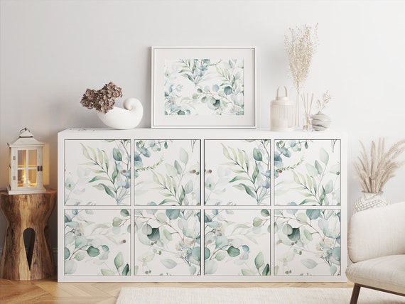 Ikea Kallax Expedit Decal  Green Leaves  Rack Sticker