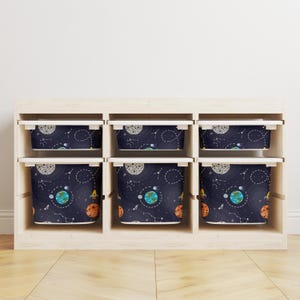 Storage Sticker For Ikea Trofast, Decals For Storage Inserts Ikea Trofast, Space and Plantes For Trofast, Ikea Hack, Removable Stickers