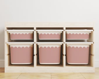 ラベンダーのIKEA Trofastステッカー、ソフトパープルの収納ボックス用