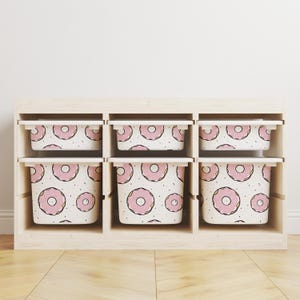 Storage Sticker For Ikea Trofast, Decals For Storage Inserts Ikea Trofast, Donuts Decal For Trofast, Ikea Hack, Removable Stickers