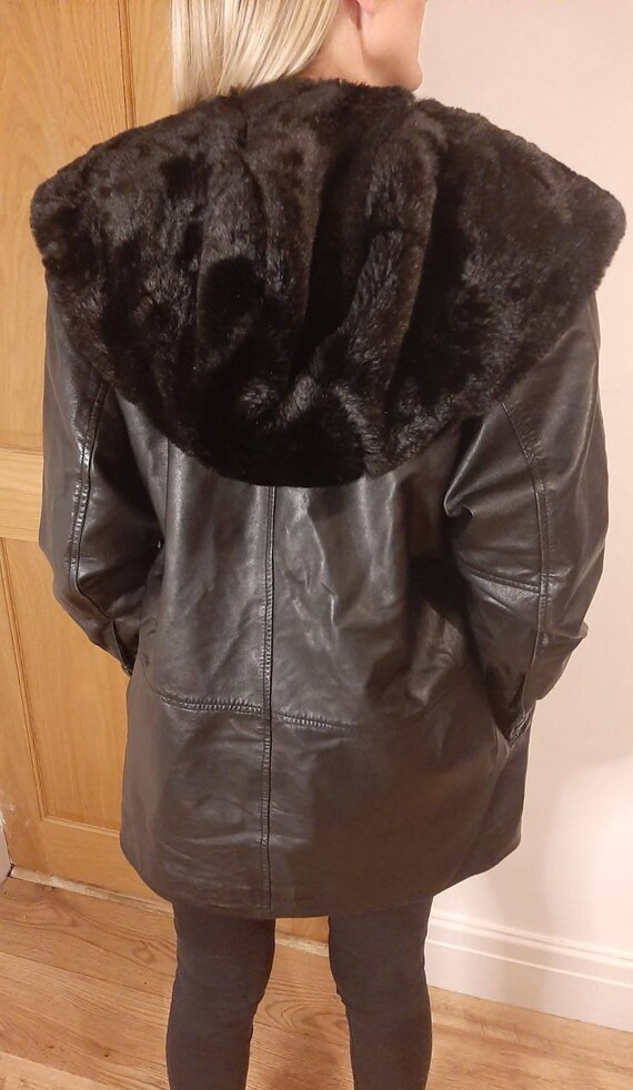 Hooded Jacket Genuine Leather - Etsy