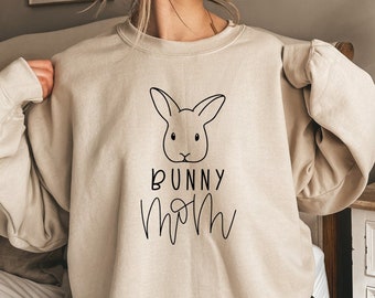 Bunny Mom Sweatshirt, Bunny Mother Sweatshirt, Rabbit Lover Gift, Rabbit Gift, Bunny Mom Gift, Animal Pet T-shirt, Rabbit Mama Sweatshirt