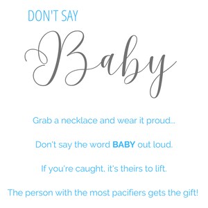 Impresiones de actividades de baby shower