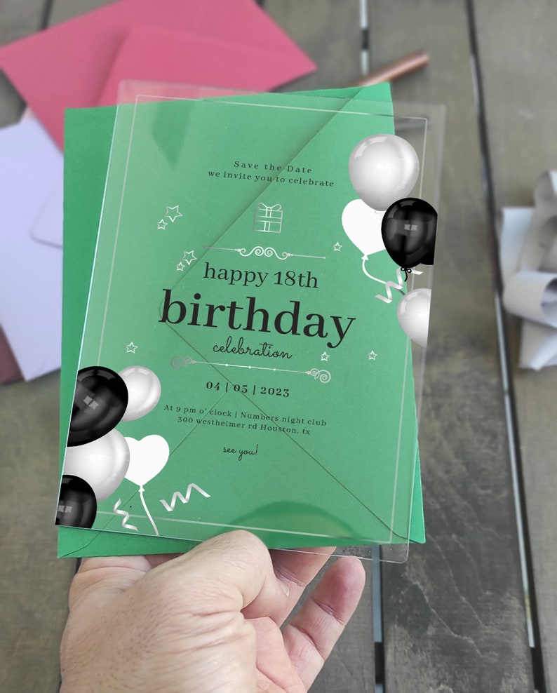 Birthday Invitation Birthday Party Invitation Safe Glass Etsy